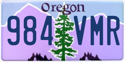 OR license plate 984VMR