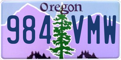 OR license plate 984VMW