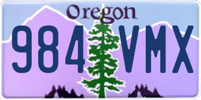 OR license plate 984VMX