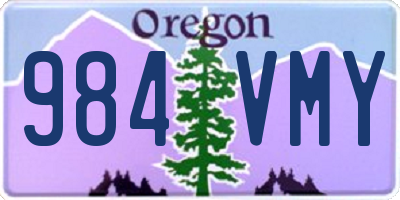 OR license plate 984VMY