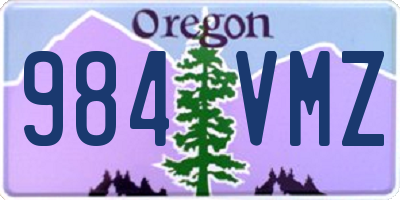 OR license plate 984VMZ