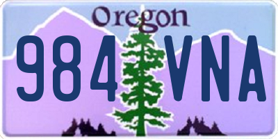 OR license plate 984VNA
