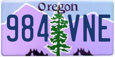 OR license plate 984VNE