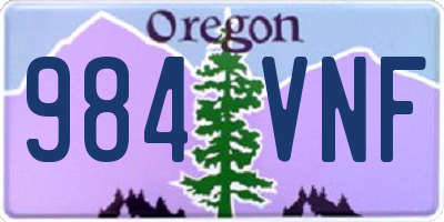OR license plate 984VNF