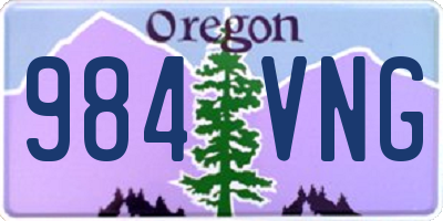 OR license plate 984VNG