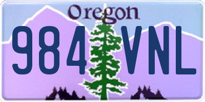 OR license plate 984VNL