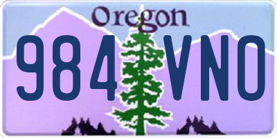 OR license plate 984VNO