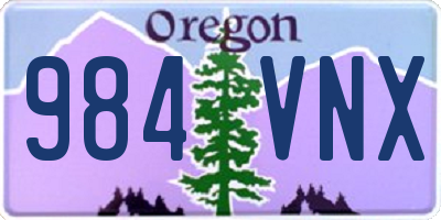 OR license plate 984VNX