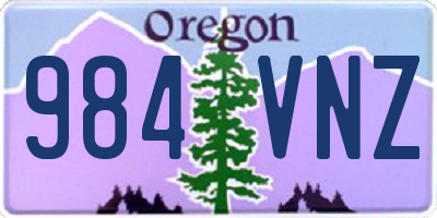 OR license plate 984VNZ