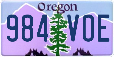OR license plate 984VOE