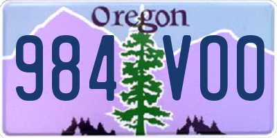 OR license plate 984VOO
