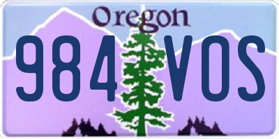 OR license plate 984VOS