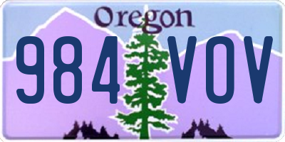 OR license plate 984VOV