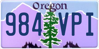 OR license plate 984VPI