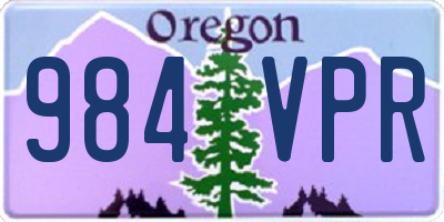 OR license plate 984VPR