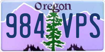 OR license plate 984VPS