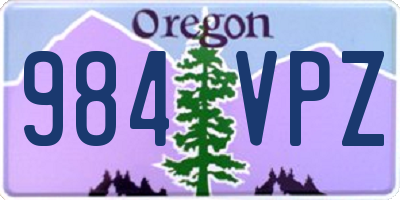 OR license plate 984VPZ