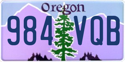 OR license plate 984VQB