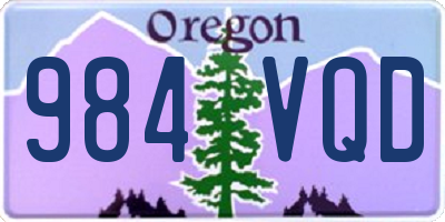OR license plate 984VQD