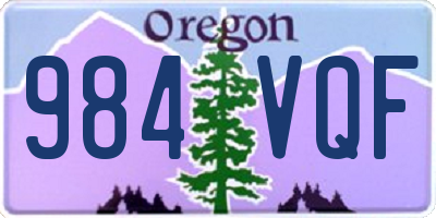 OR license plate 984VQF