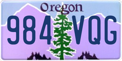 OR license plate 984VQG