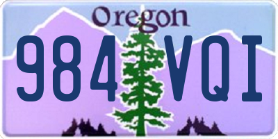 OR license plate 984VQI