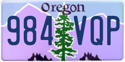 OR license plate 984VQP