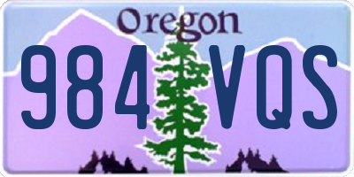 OR license plate 984VQS