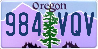 OR license plate 984VQV