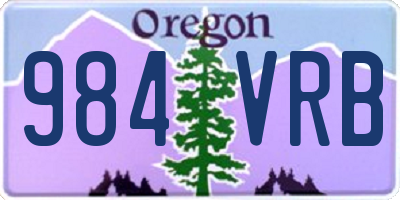 OR license plate 984VRB
