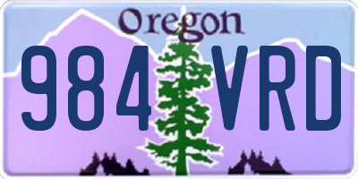 OR license plate 984VRD