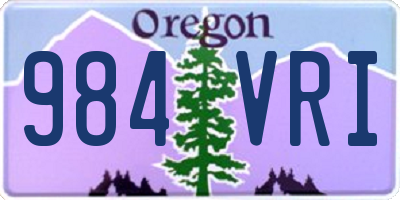 OR license plate 984VRI