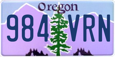 OR license plate 984VRN