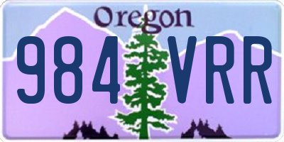 OR license plate 984VRR