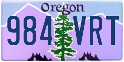 OR license plate 984VRT