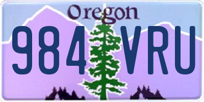 OR license plate 984VRU