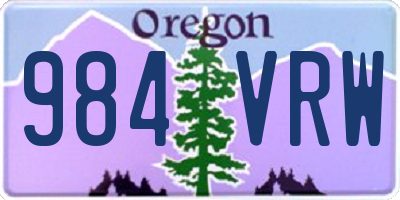 OR license plate 984VRW