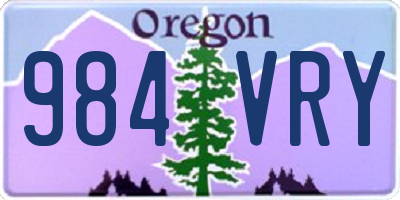 OR license plate 984VRY