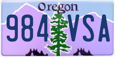 OR license plate 984VSA