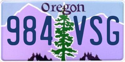 OR license plate 984VSG