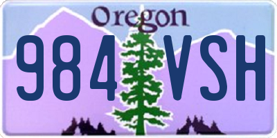 OR license plate 984VSH