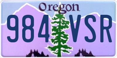 OR license plate 984VSR