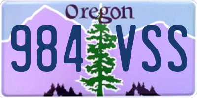 OR license plate 984VSS