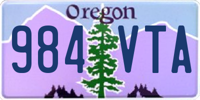 OR license plate 984VTA