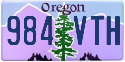 OR license plate 984VTH