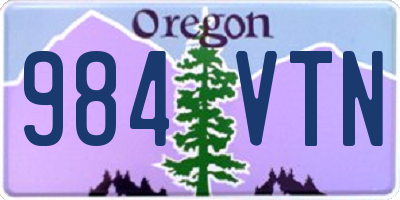 OR license plate 984VTN