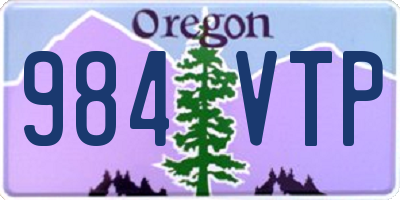OR license plate 984VTP