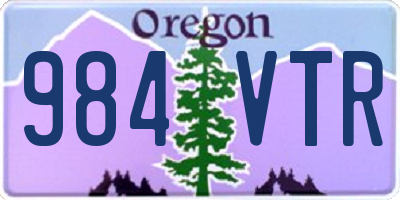 OR license plate 984VTR