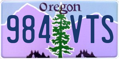 OR license plate 984VTS