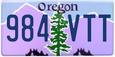 OR license plate 984VTT